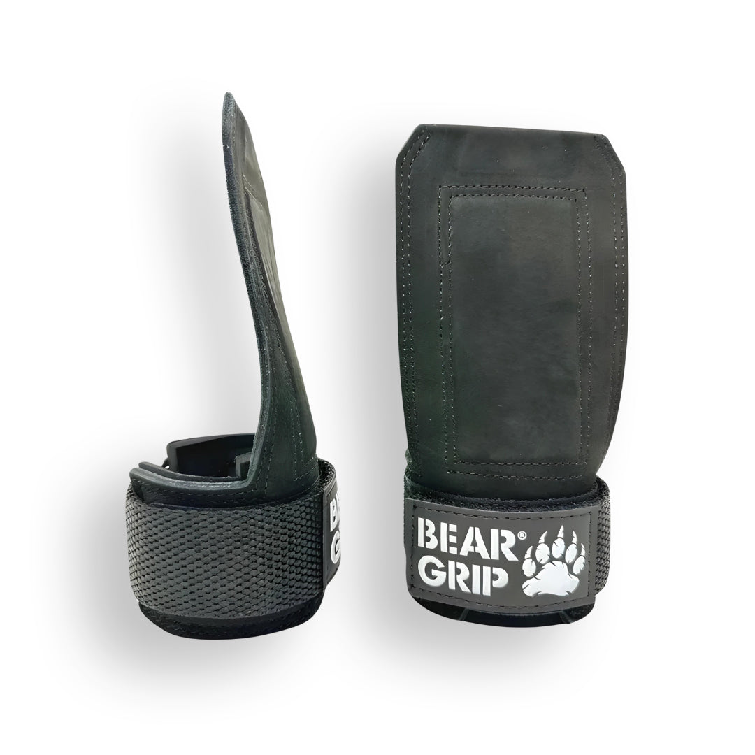 BEAR GRIP® Multi Grip Straps - Heavy Duty Weight Lifting Straps in Bla