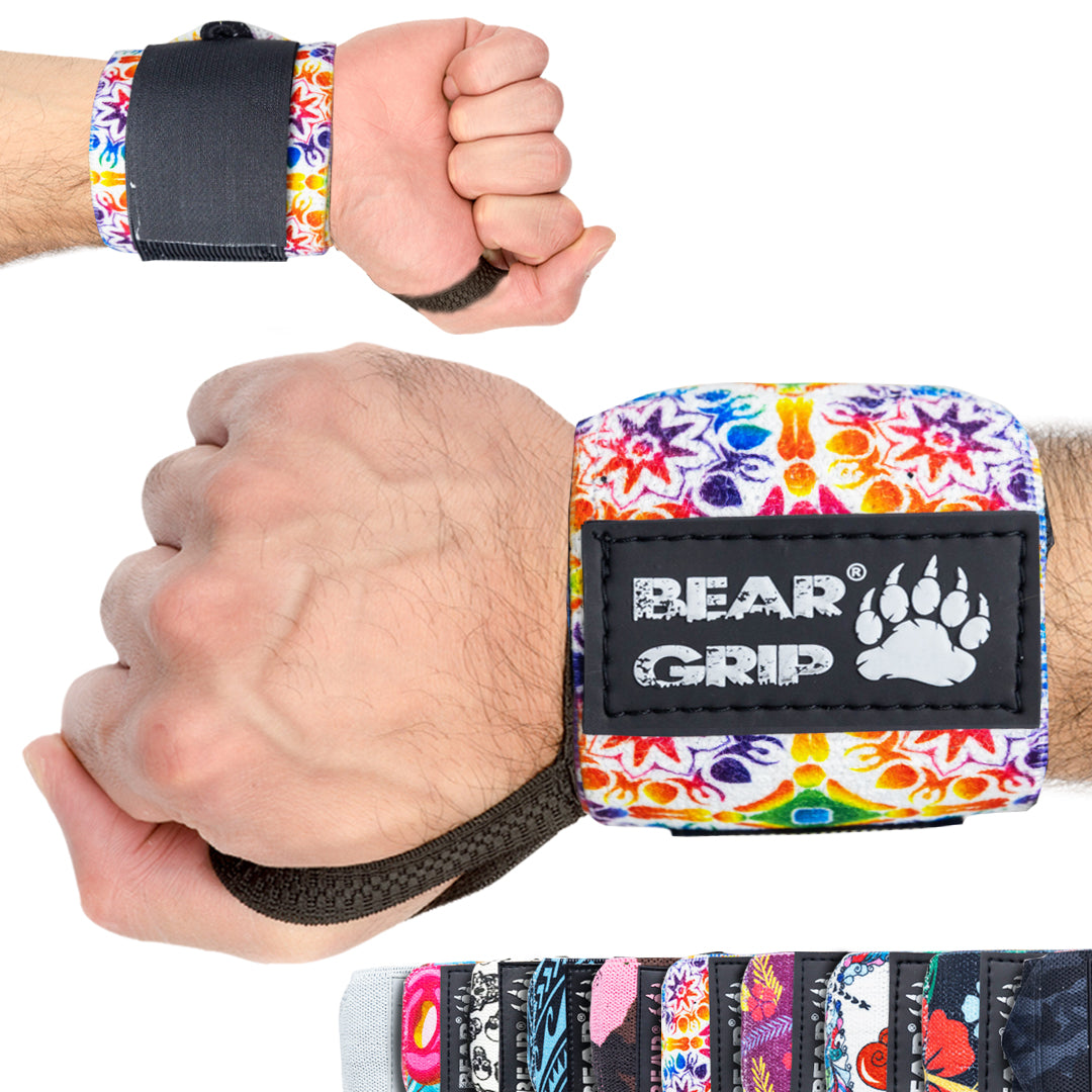 BEAR GRIP SPECIAL EDITION Premium weight lifting wrist support wraps