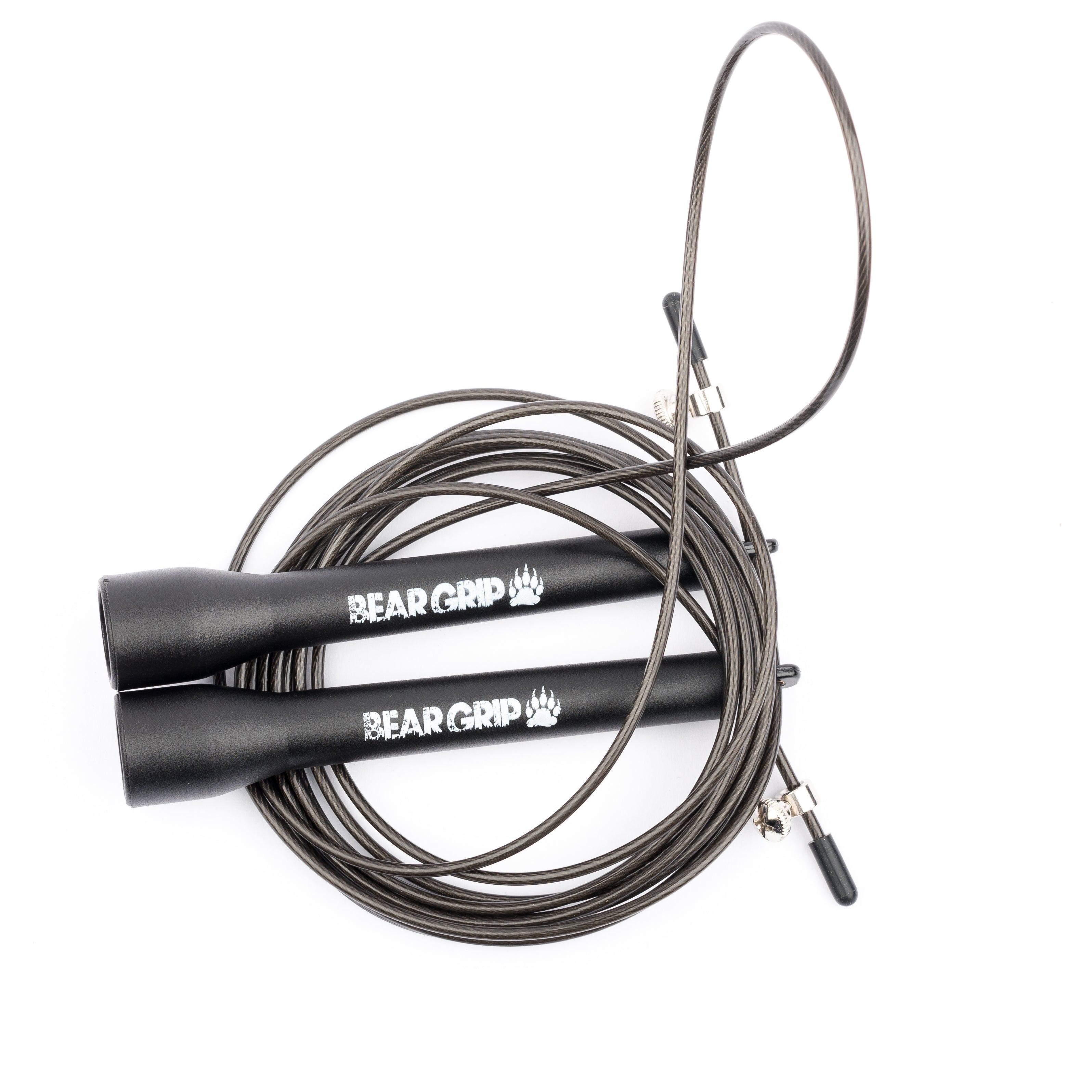 Bear Grip - Best Skipping Speed Jump Rope, Adjustable 10ft Cable, ( STEEL BALL-BEARING mechanism) For Cardio, Boxing, MMA, Crossfit with FREE GYM GEAR BAG - MONEY BACK GUARANTEE.