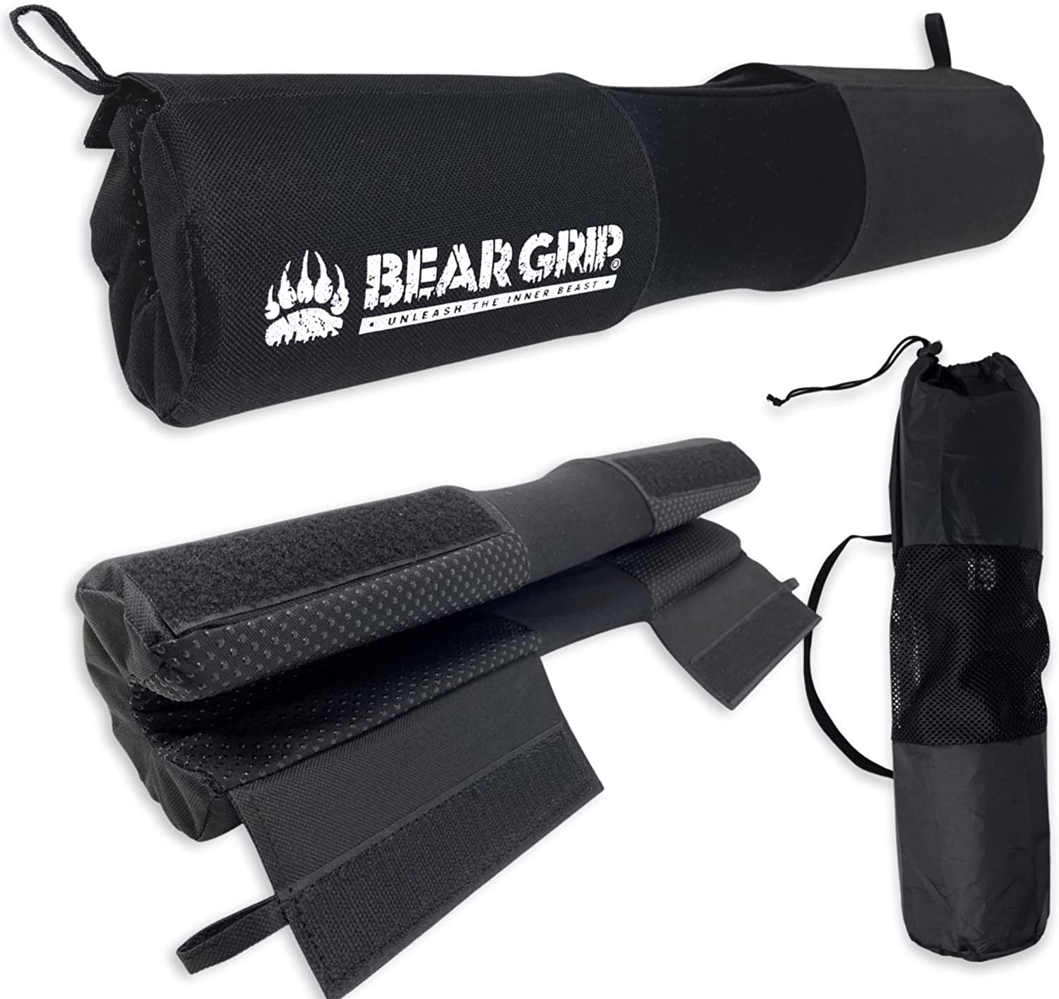 BEAR GRIP - Barbell Squat Pad, Professional Standard Heavy Duty Weight Lifting Pad