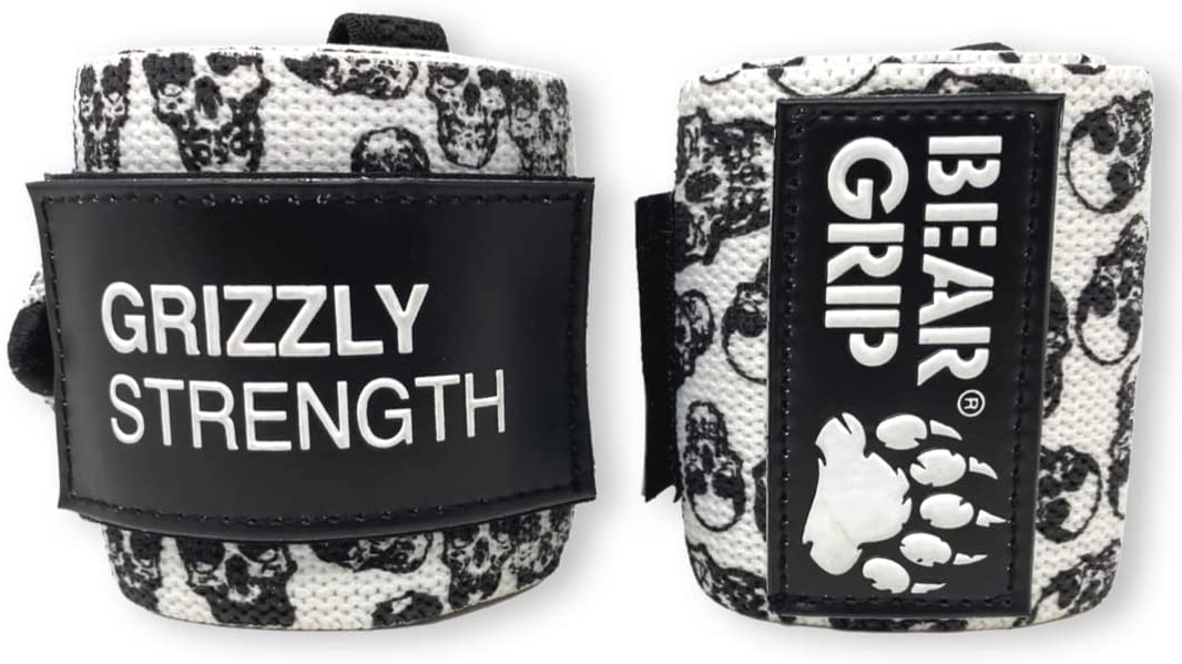 BEAR GRIP - Premium Heavy Duty 24" Weight Lifting Wrist Wraps, Bodybuilding, Crossfit, Powerlifting, StrongMan