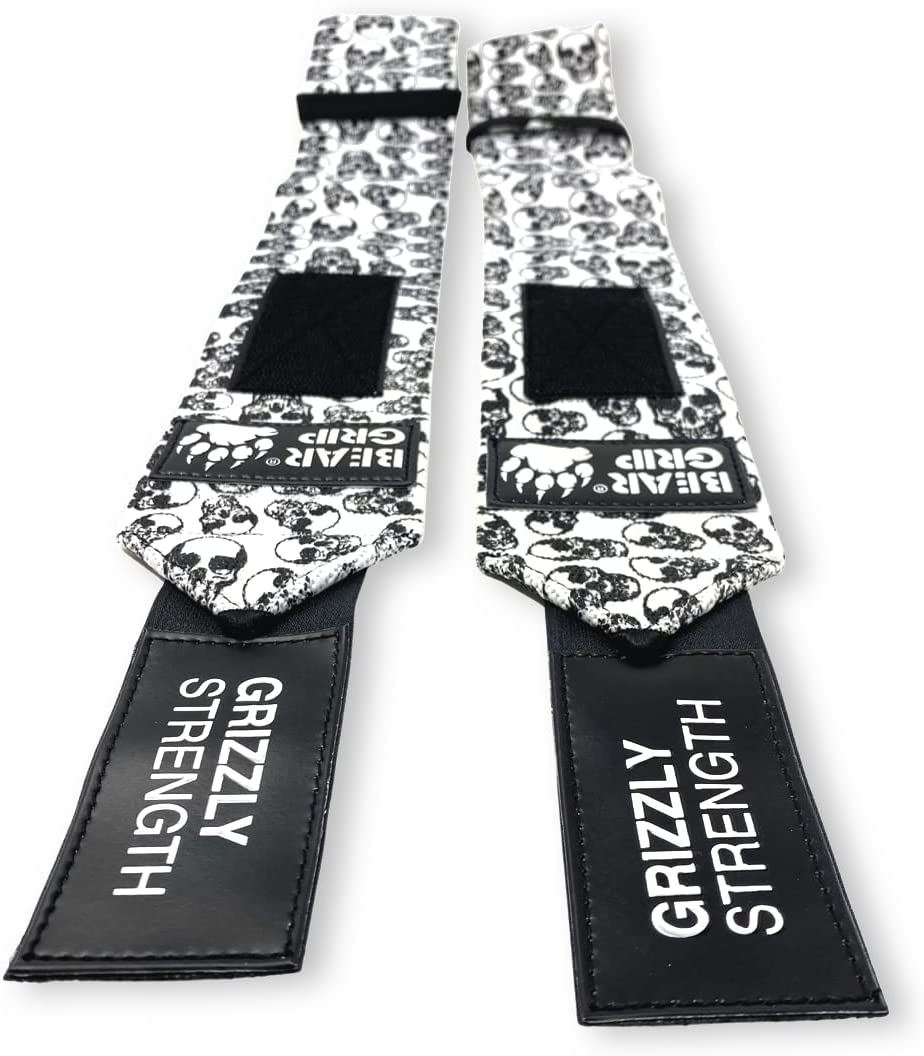 BEAR GRIP - Premium Heavy Duty 24" Weight Lifting Wrist Wraps, Bodybuilding, Crossfit, Powerlifting, StrongMan