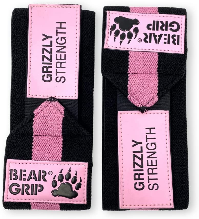 BEAR GRIP - Premium Heavy Duty 24" Weight Lifting Wrist Wraps, Bodybuilding, Crossfit, Powerlifting, StrongMan