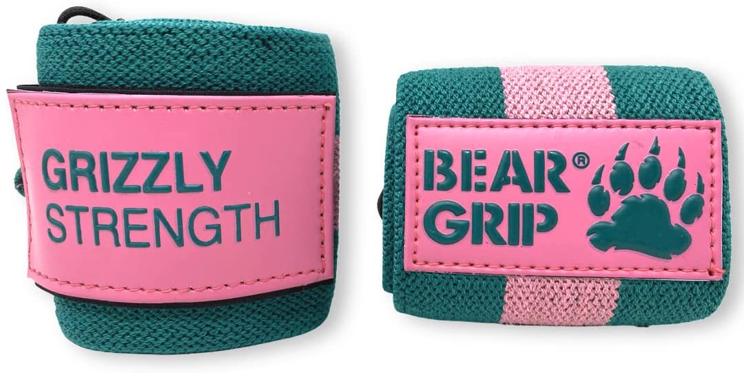 BEAR GRIP - Premium Heavy Duty 24" Weight Lifting Wrist Wraps, Bodybuilding, Crossfit, Powerlifting, StrongMan
