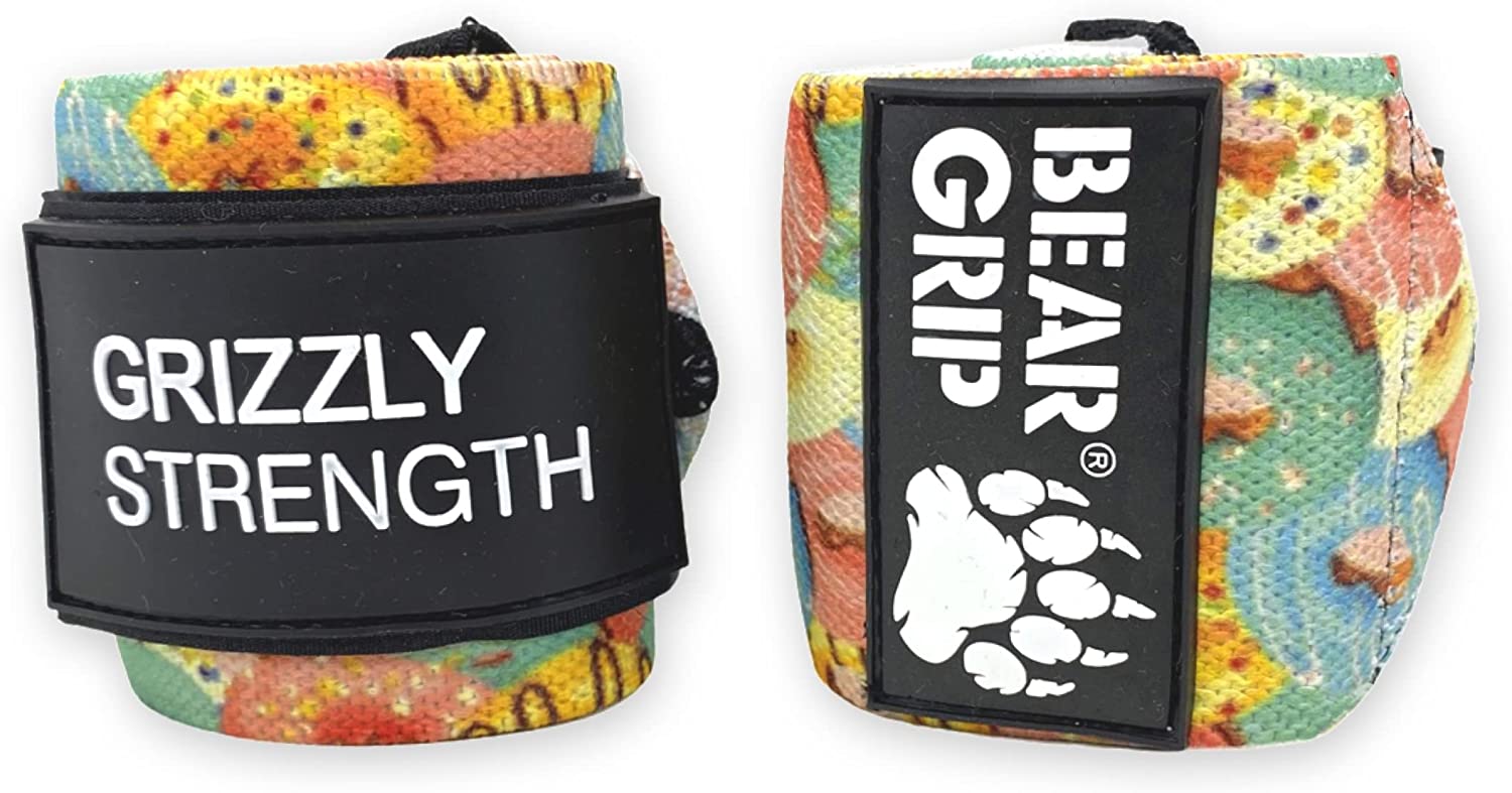 BEAR GRIP - Premium Heavy Duty 24" Weight Lifting Wrist Wraps, Bodybuilding, Crossfit, Powerlifting, StrongMan