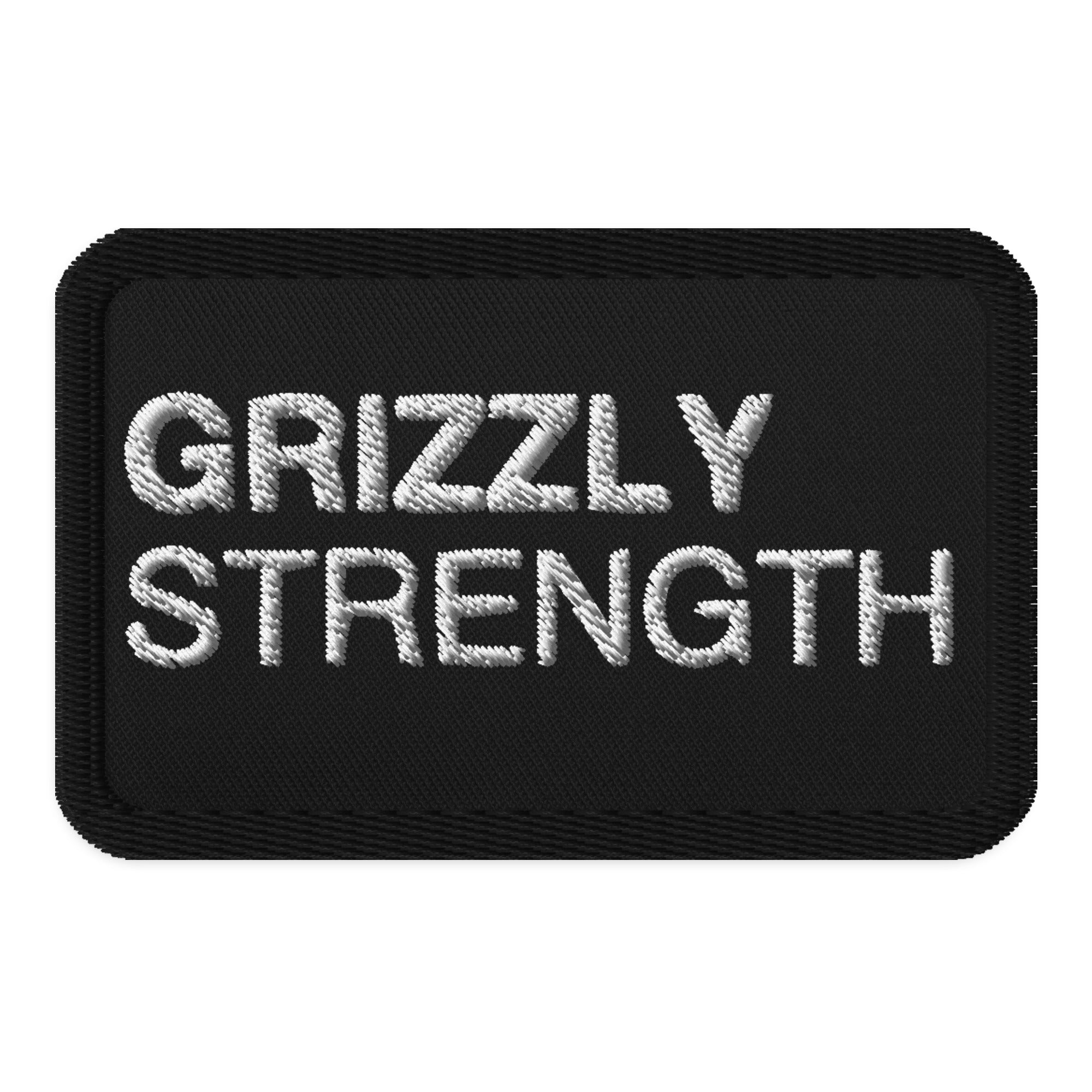 GRIZZLY STRENGTH Embroidered patches