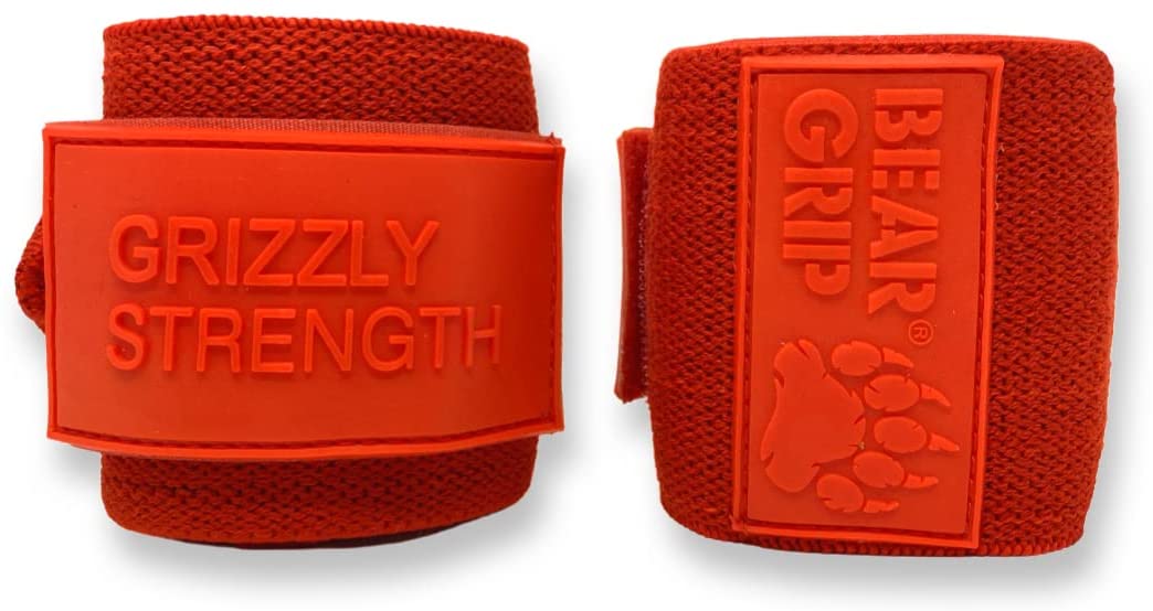 BEAR GRIP - Premium Heavy Duty 24" Weight Lifting Wrist Wraps, Bodybuilding, Crossfit, Powerlifting, StrongMan