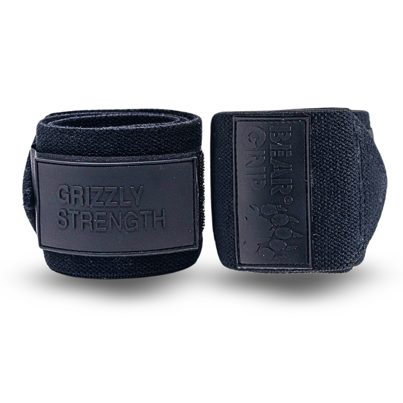 Black Grizzly Strength Wrist Wraps