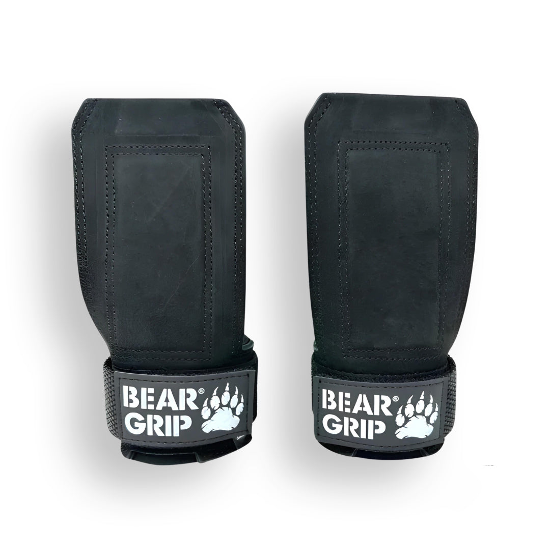 BEAR GRIP® Multi Grip Straps - Heavy Duty Weight Lifting Straps in Black Leather