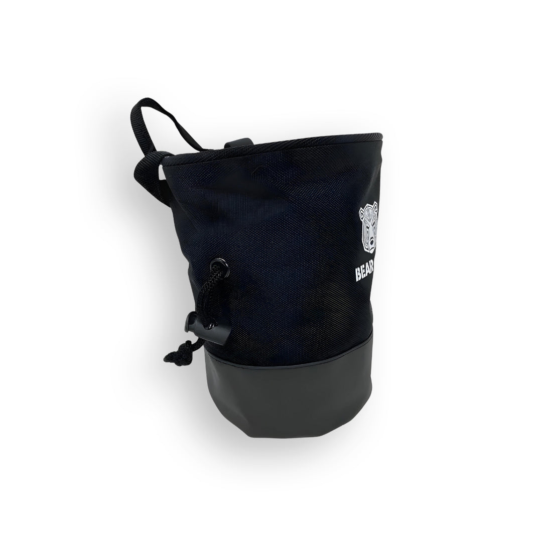 BEAR GRIP® Premium Chalk Bag Bundle Pack for Rock Climbing with Waist Belt Chalk Ball and Brush.