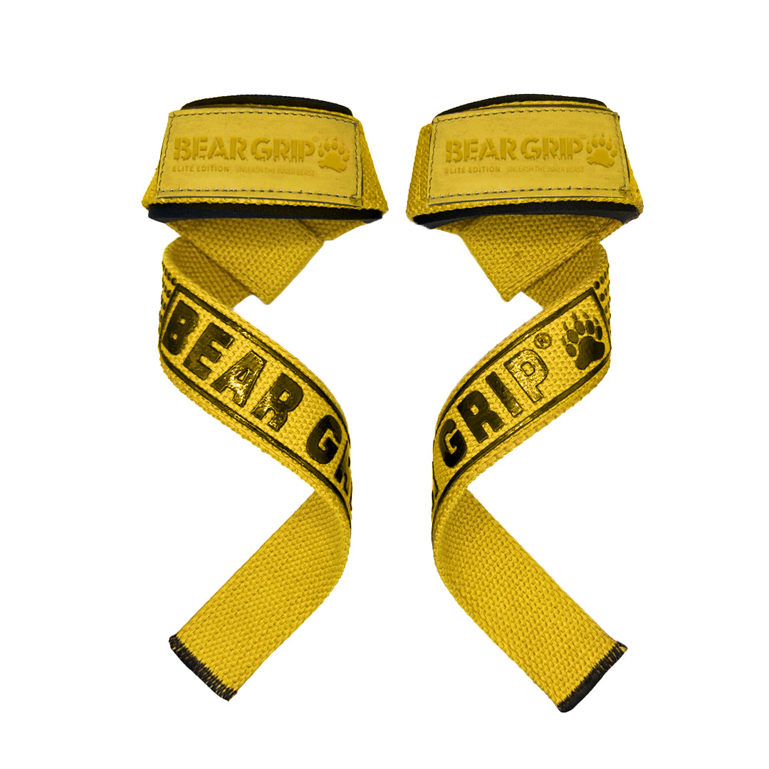 BEAR GRIP® Premium Neoprene Padded Heavy Duty Double Stitched Weight Lifting Straps