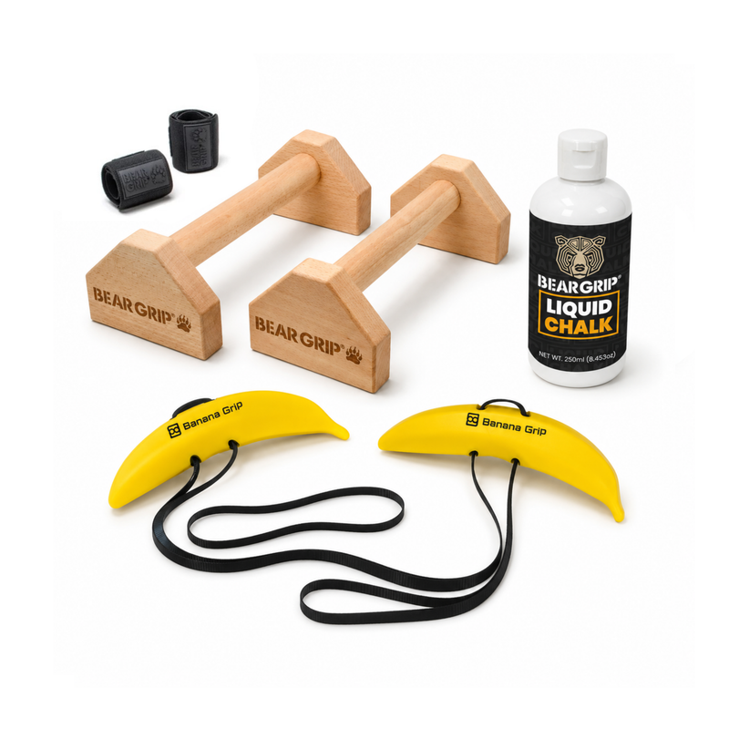 Wooden Parallettes & Cable Grip Bundle