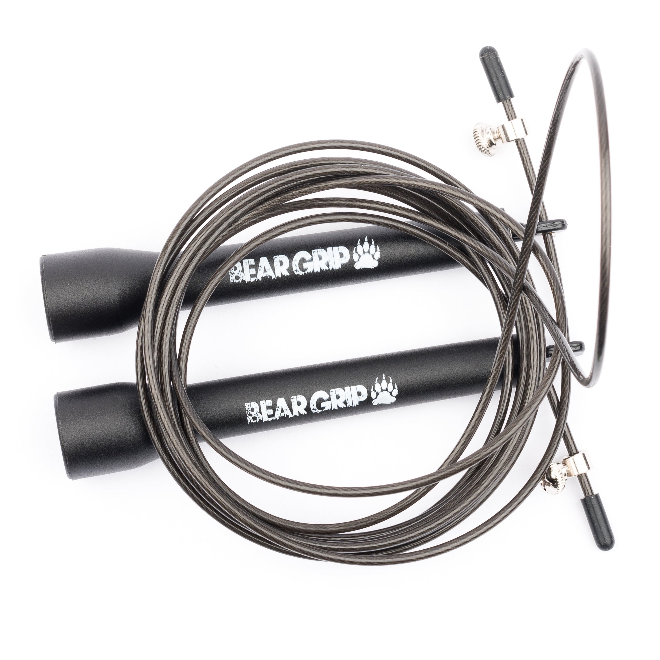 Bear Grip - Best Skipping Speed Jump Rope, Adjustable 10ft Cable, ( STEEL BALL-BEARING mechanism) For Cardio, Boxing, MMA, Crossfit with FREE GYM GEAR BAG - MONEY BACK GUARANTEE.