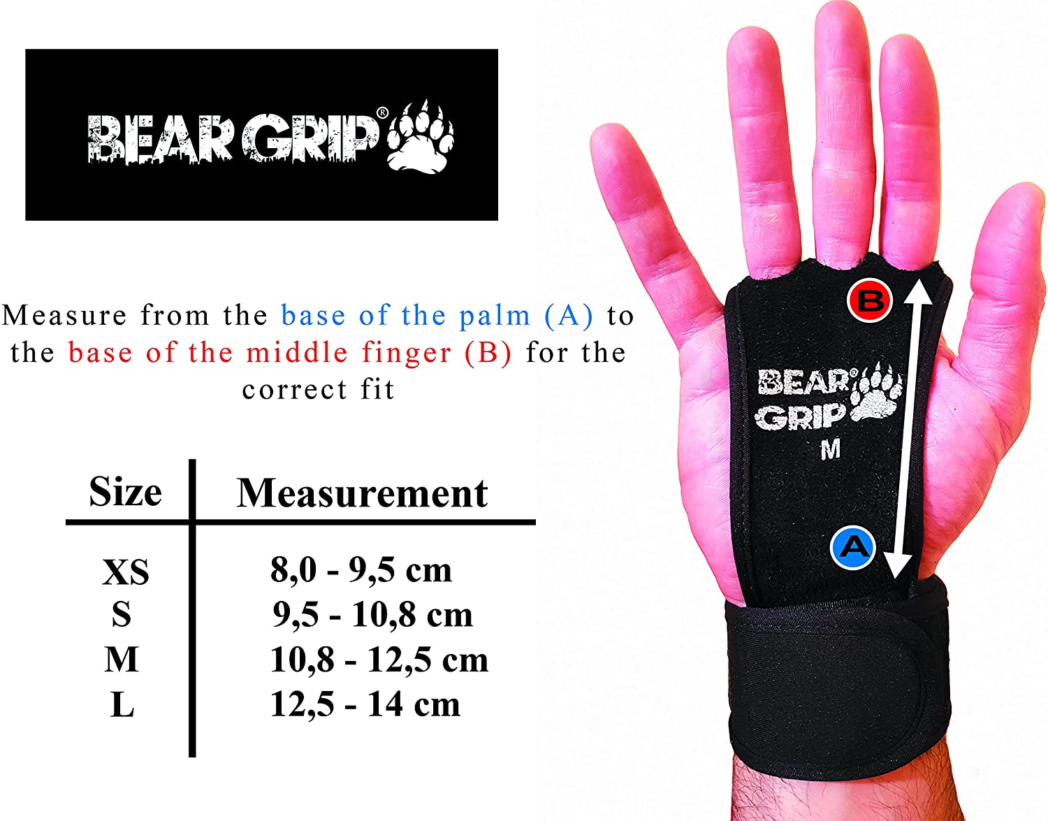 BEAR GRIP - Crossfit Grip (with wrist support)