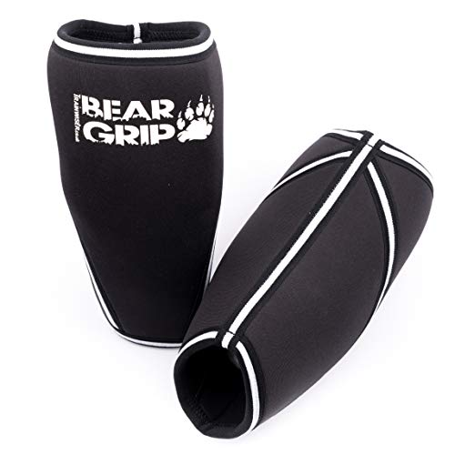 BEAR GRIP - Premium 7mm Compression knee Sleeves (Pair) (XXL)