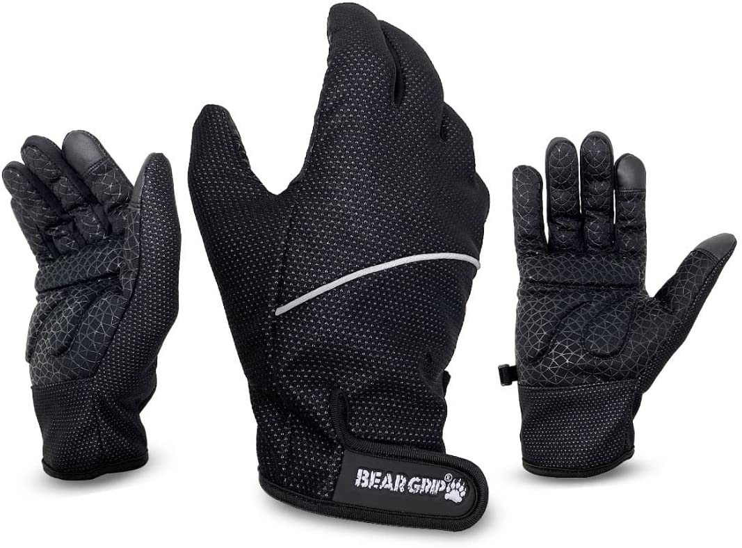 BEAR GRIP - Weight Lifting Gloves with Web Gel Padded Palms for Multi-Sport Workouts, Bodybuilding, Crossfit, Calisthenic, Cycling, Full Palm Anti Slip Protection