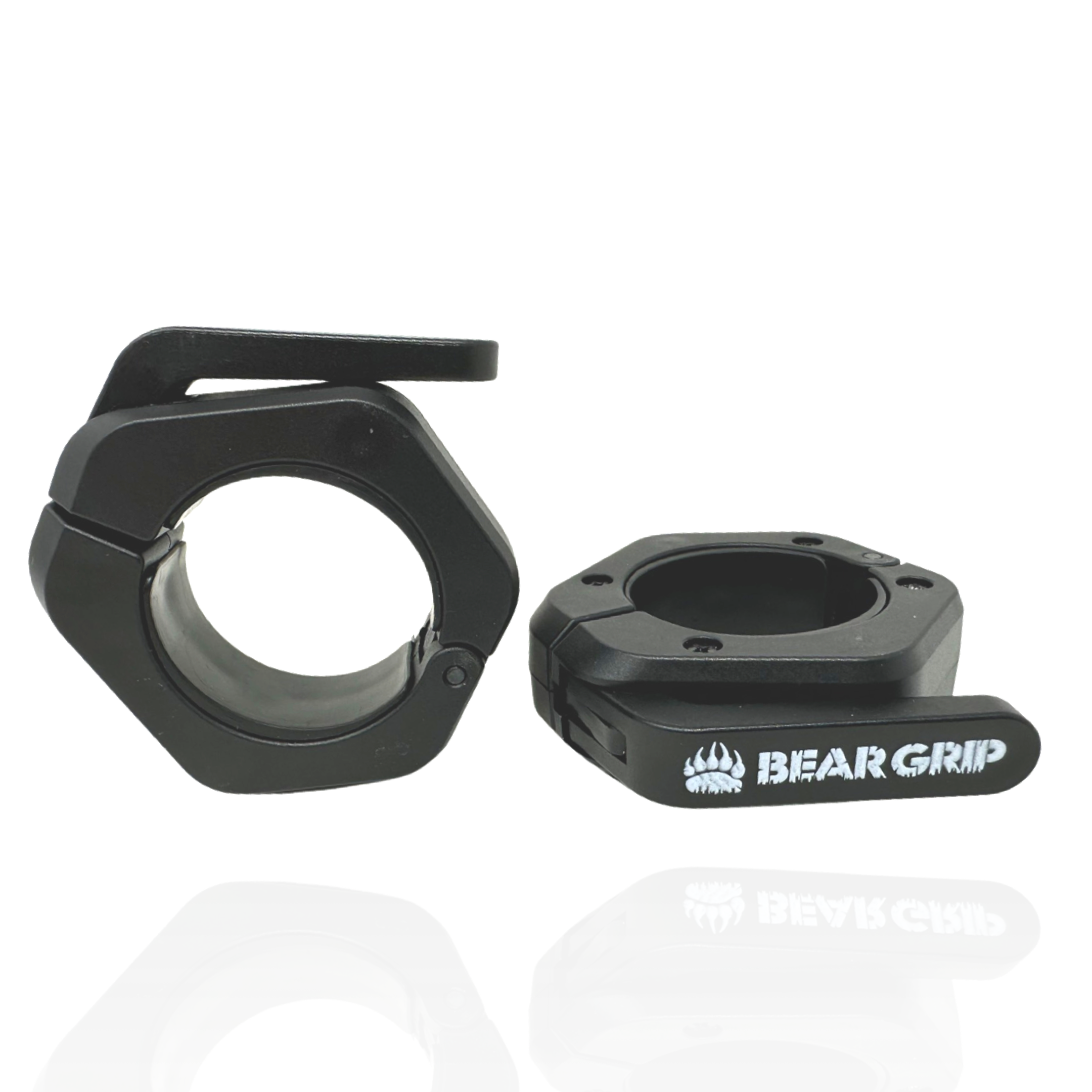 BEAR GRIP - Olympic Barbell Clamps Collars Clip (Pair) for Weight Lifting