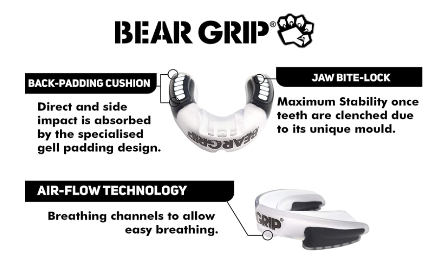 BEAR GRIP Mouth Guard Gum Shield For Boxing Rugby