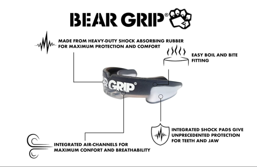 BEAR GRIP Mouth Guard Gum Shield For Boxing Rugby