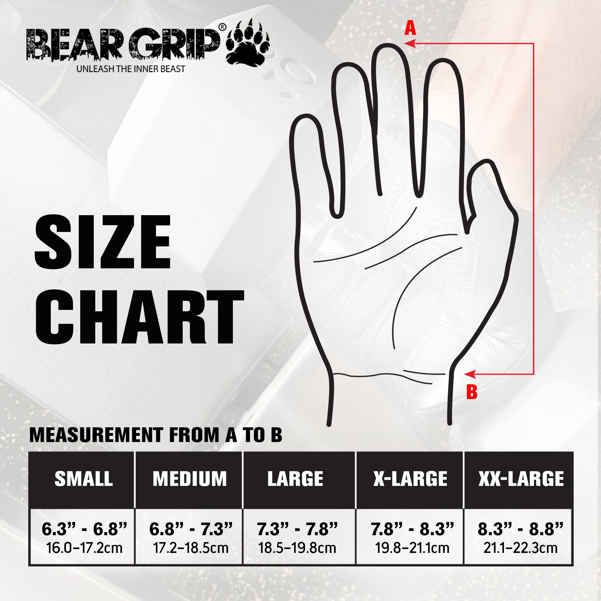 BEAR GRIP - weight lifting gloves with wrist support wraps