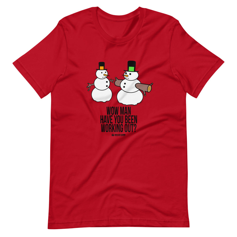 BEAR GRIP SNOWMAN Short-Sleeve Unisex T-Shirt