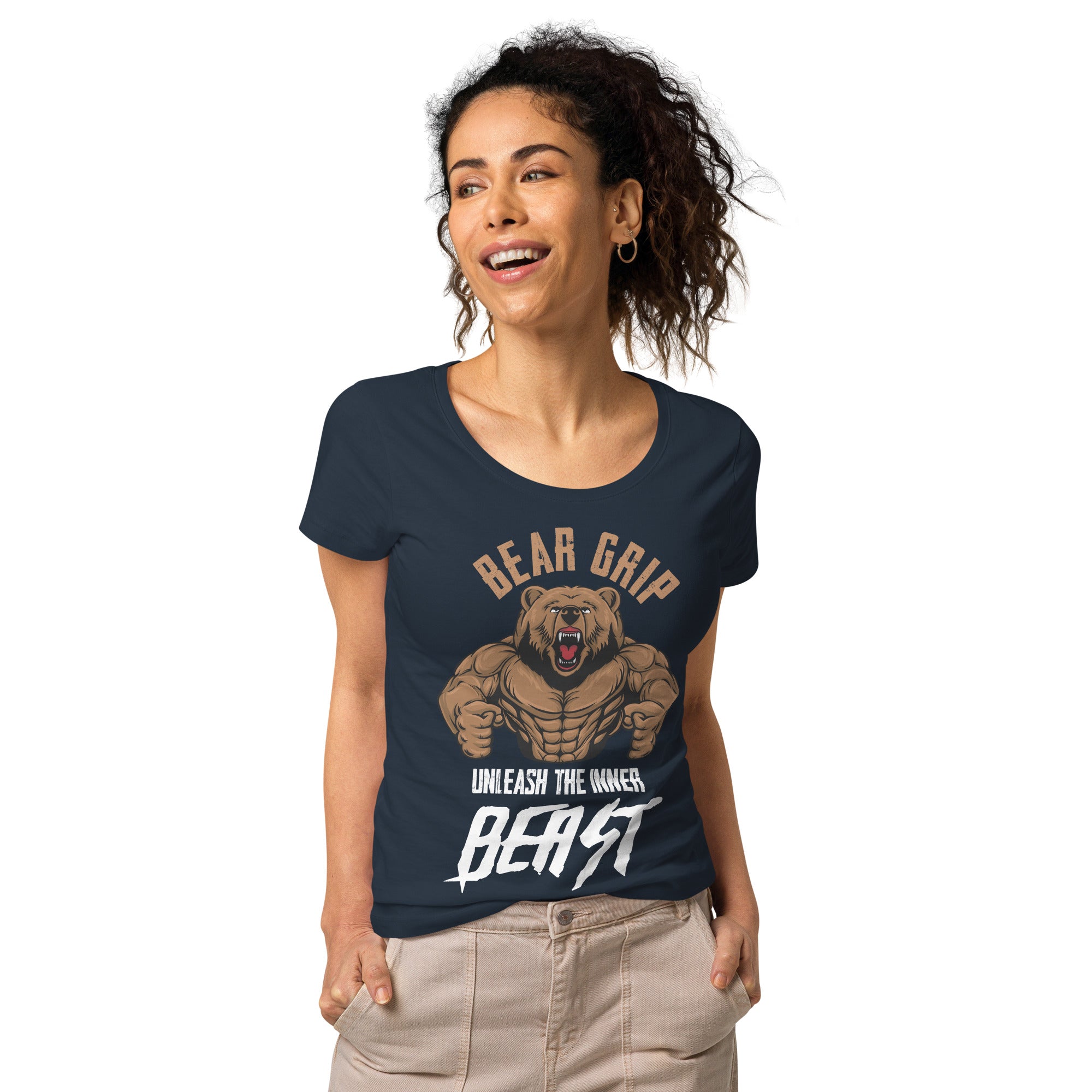 BEAR GRIP - Women’s basic organic t-shirt (Unleash The Inner Beast)